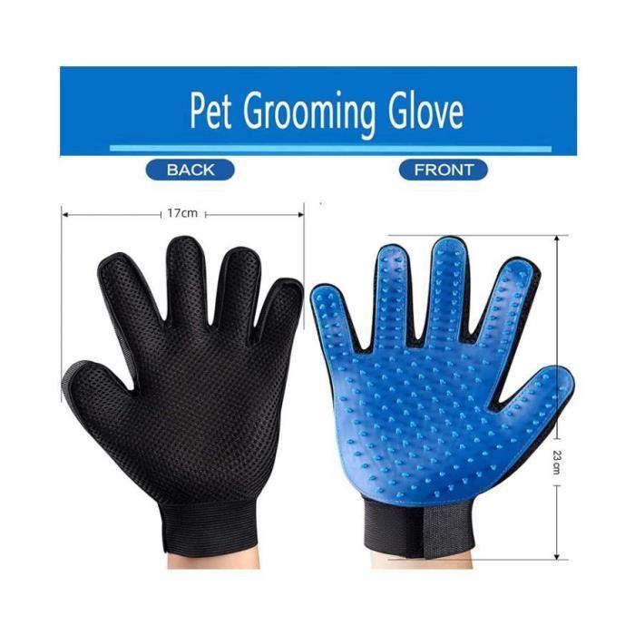 Grooming Glove - Blue - Silicone - Gentle Massage Tool