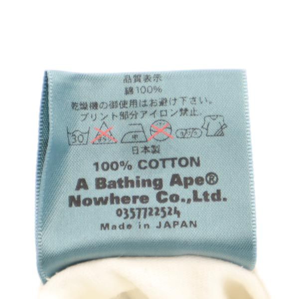 A Bathing Ape Сделано в Японии Футболка с длинным рукавом S Белая система Ron T Мужская Б/у