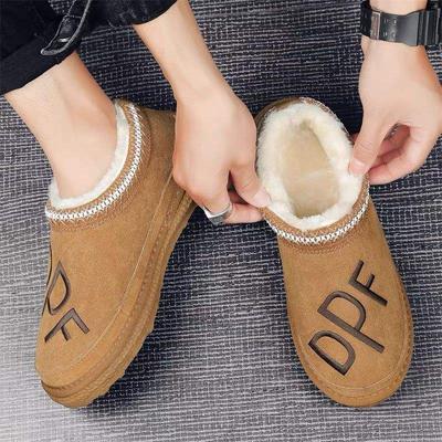 Мужские и женские пары зимние новые нескользящие теплые утолщенные хлопковые сапоги обувь-хлебцы северо-восточные большие хлопковые сапоги