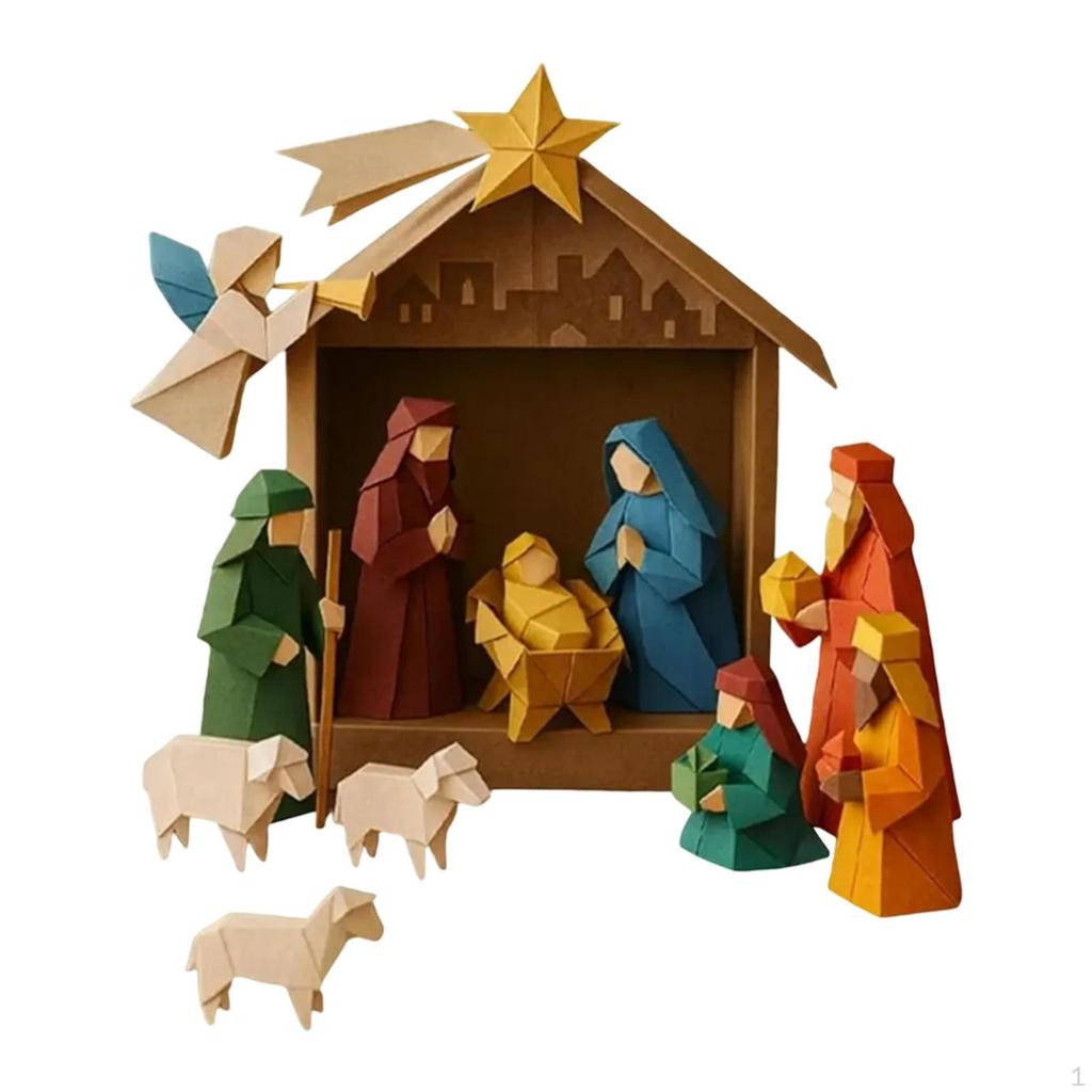 Рождественский бумажный вертеп своими руками, Украшение, Праздничное украшение для любителей рукоделия