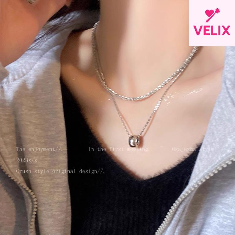 Autumn Winter Simple Double Layer Ring Sweater Chain 2026 New Niche Light Luxury Premium Daily Wear Neck Chain