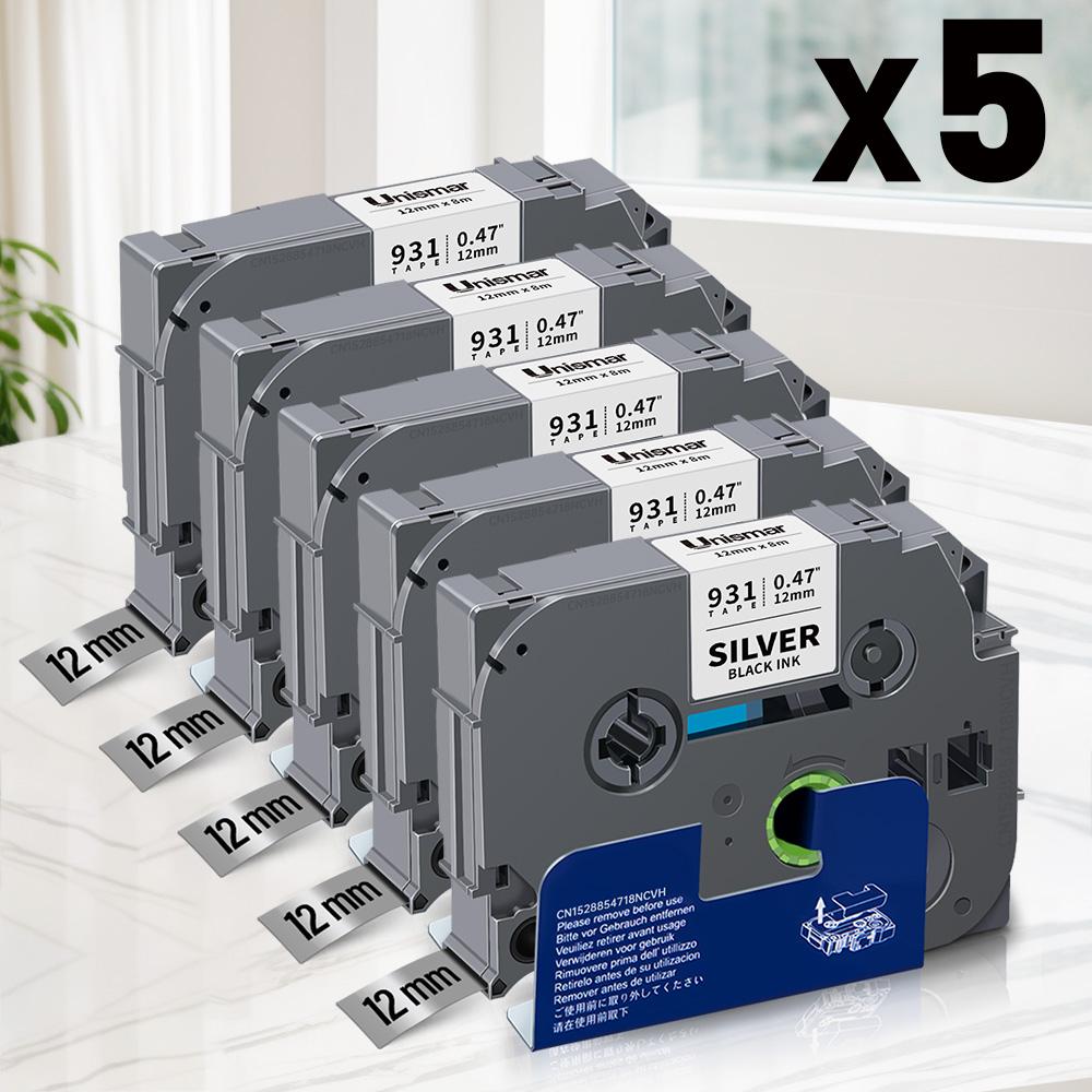 5PK/10PK 6/9/12mm TZe231 Compatible for Brother P-touch TZe221 TZe211 TZe-White-Tape Lamination Label for Brother PTH110 Printer