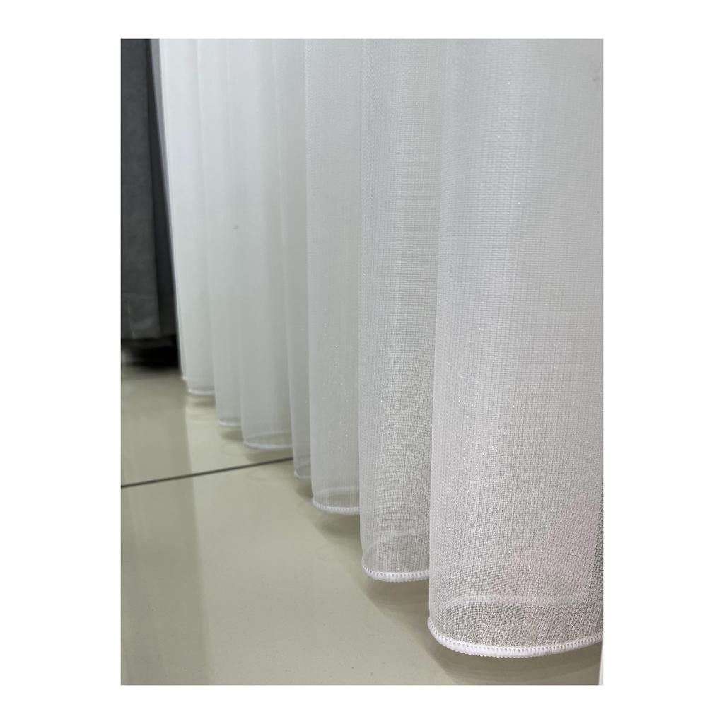 Бамбук Серебристый Тюль 1/3 Частые Оригинальные Трубки Плиссированные