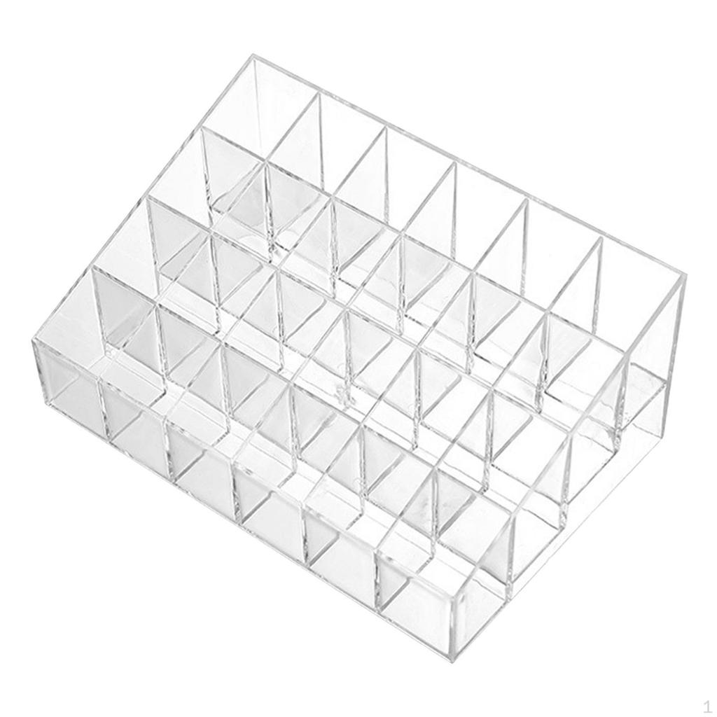 Clear Acrylic Lipstick Organizer for Makeup Storage