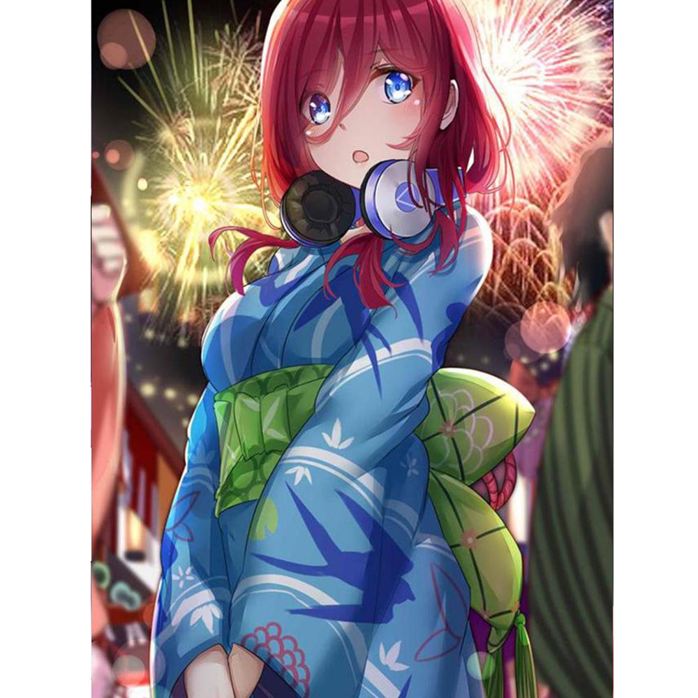 5d Алмазная картина Полный дрель Девушка Декор для дома Цветочная мозаика Изображение Стразы Подарок ручной работы