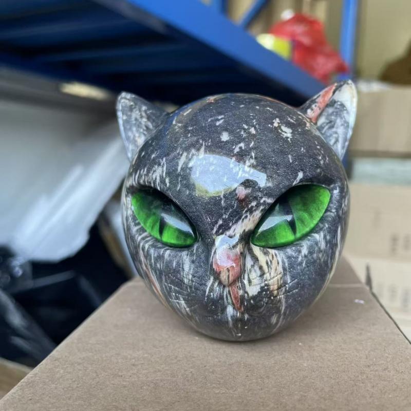 Luxury Black Cat Figurine Modern Minimalist Home Decor Synthetic Resin Craft Artwork Purple Blue Green Yellow Red Color 