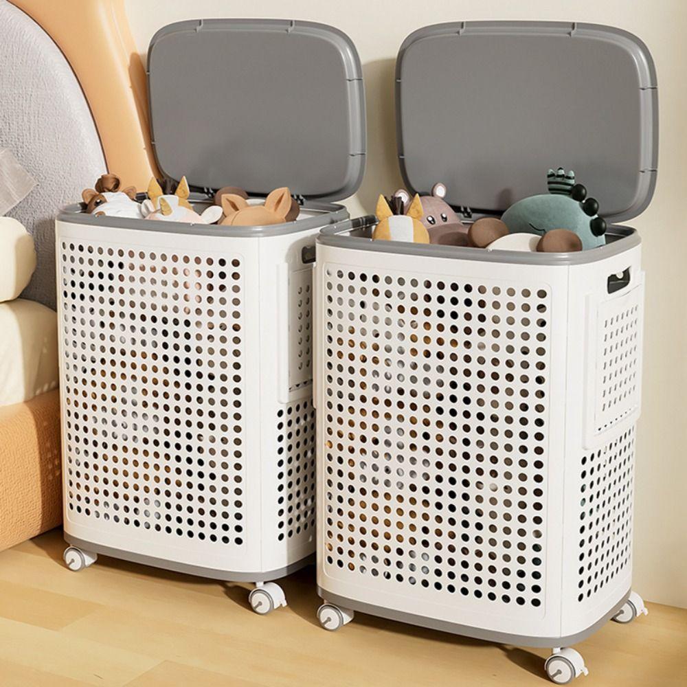 Большой размер Корзина для белья Бесшумные колеса Корзина для грязного белья Корзина для грязной одежды Жизнь в квартире