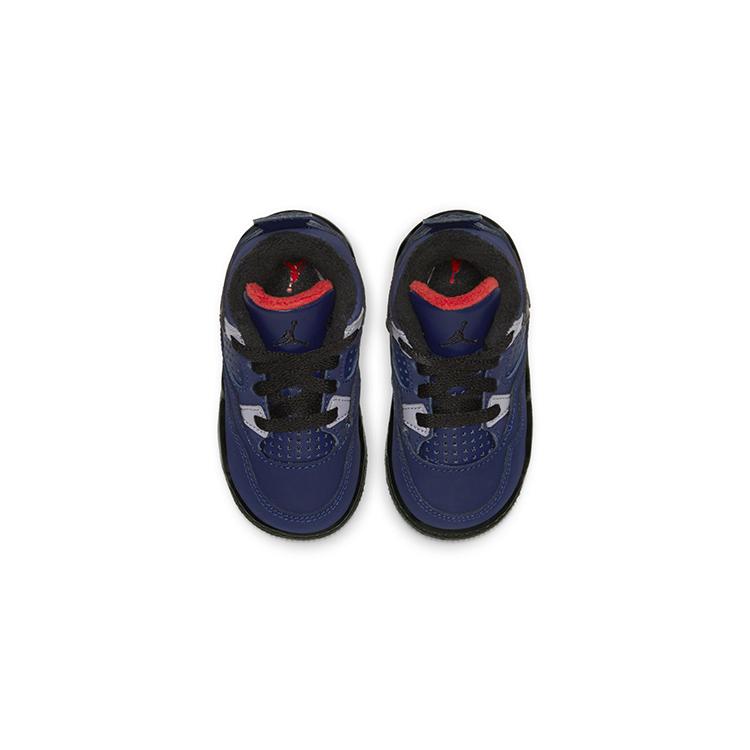 Air Jordan 4 Retro Winter Toddler 'Loyal Blue' (Unisex) Loyal Blue / White / Habanero Red / Black Toddler Shoes BQ7670 401
