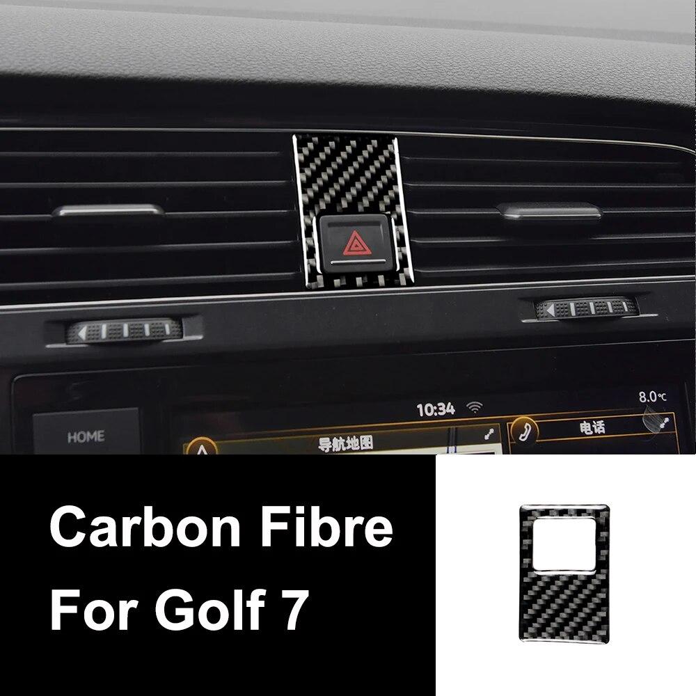 Декор из углеродного волокна, аксессуары, панель переключения передач автомобиля, декор рамки фар для VW Golf 7 GTI R GTE GTD MK7 2013-