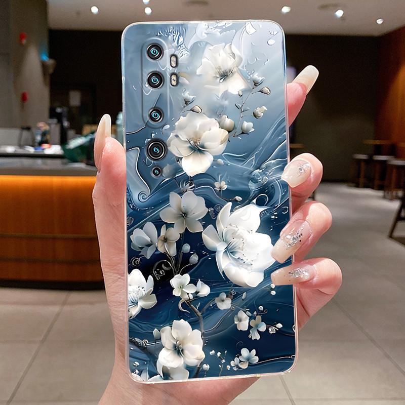 Phone Case For Xiaomi Mi cc9 Pro/Mi Note 10/Mi Note 10 Pro Butterfly Bow Protective Casing Transparent Soft Silicone TPU Cover