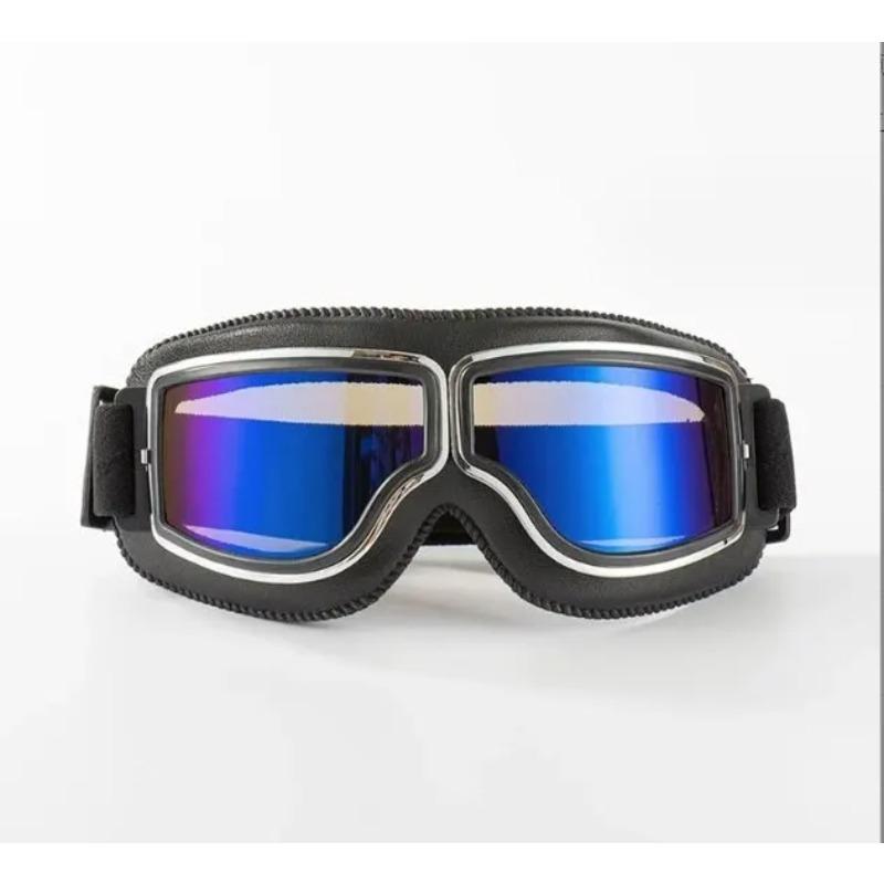 Мотоциклетные очки, ветрозащитные очки для мотоциклетного шлема, солнцезащитные очки, ретро, ​​универсальные складные кожаные аксессуары для мотоциклов в стиле ретро