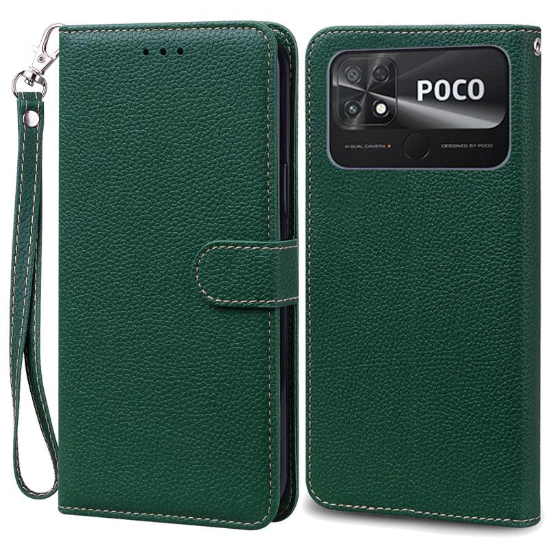 POCO C40 Case Leather Wallet Flip Case For POCO C40 Case Xiaomi POCO C40 C 40 PocoC40 Phone Cover Coque Fundas Etui Shell