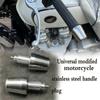 Motorcycle Stainless Steel Handle Bar End Cap Anti Vibration Slider Plug For Honda CB400 XL1000 Varadero CB190R/X CBF190 CB1300