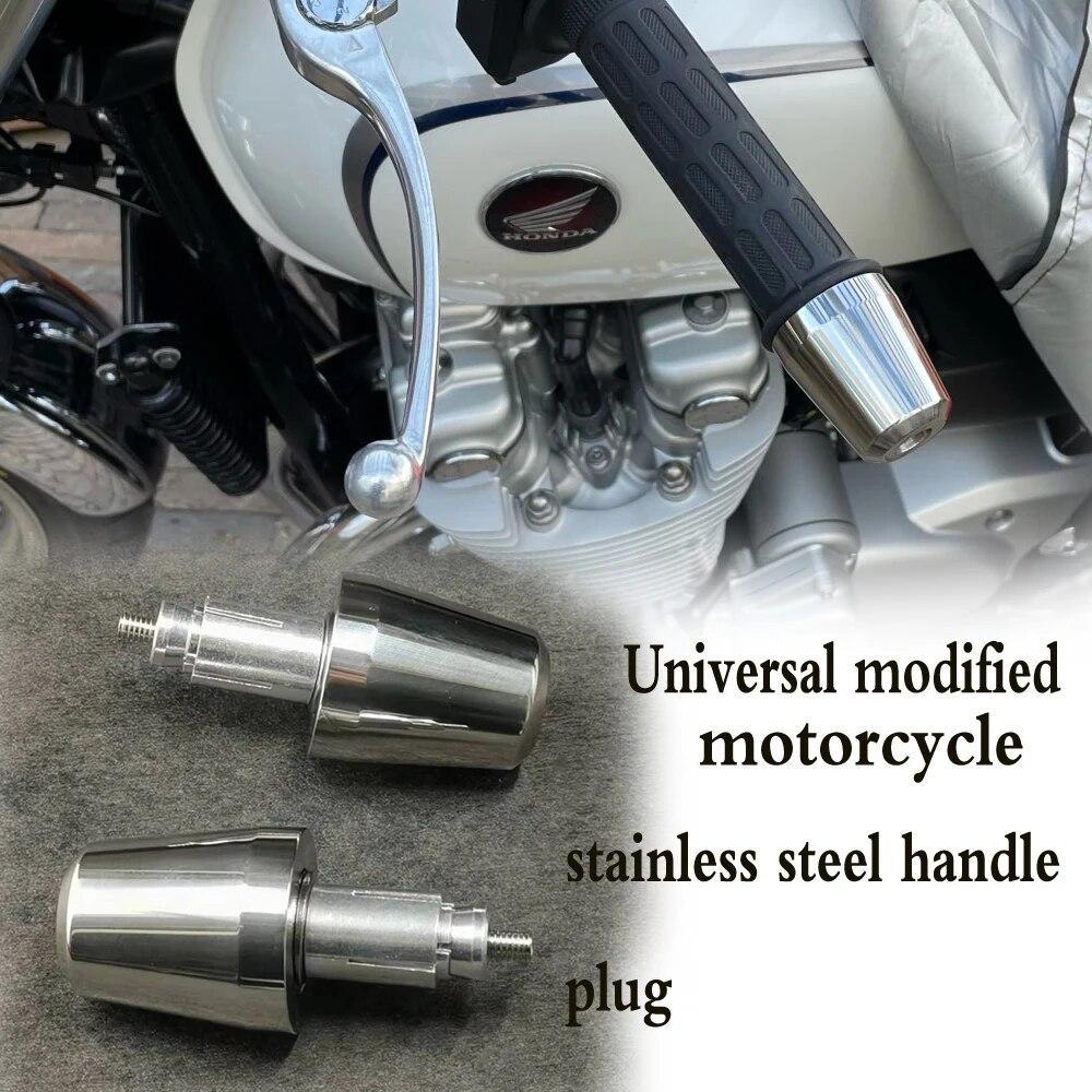 Motorcycle Stainless Steel Handle Bar End Cap Anti Vibration Slider Plug For Honda CB400 XL1000 Varadero CB190R/X CBF190 CB1300
