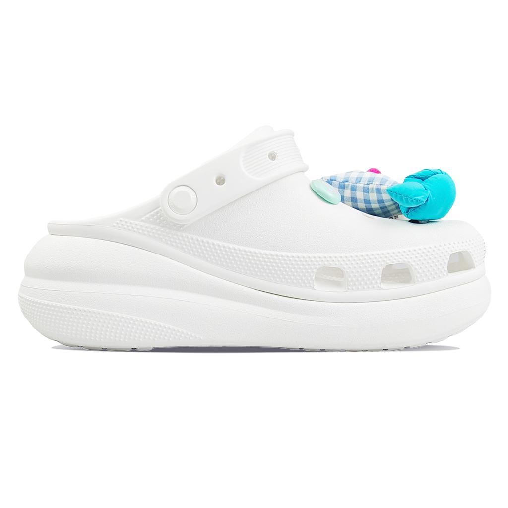 Crocs Сабо Crush BNK Pillow Party EVA Милые, Удобные, Простые, Легкие и Универсальные Дышащие Туфли для Мужчин и Женщин Белые