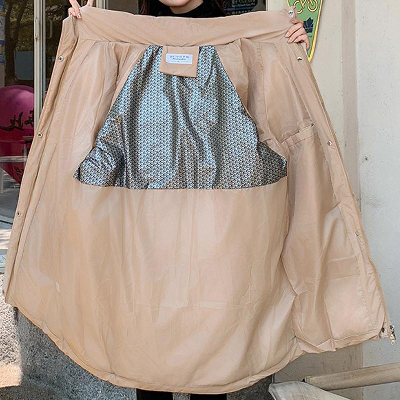 Зимние парки для женщин, длинные пальто, элегантные свободные, толстые, теплые женские куртки, пальто с капюшоном