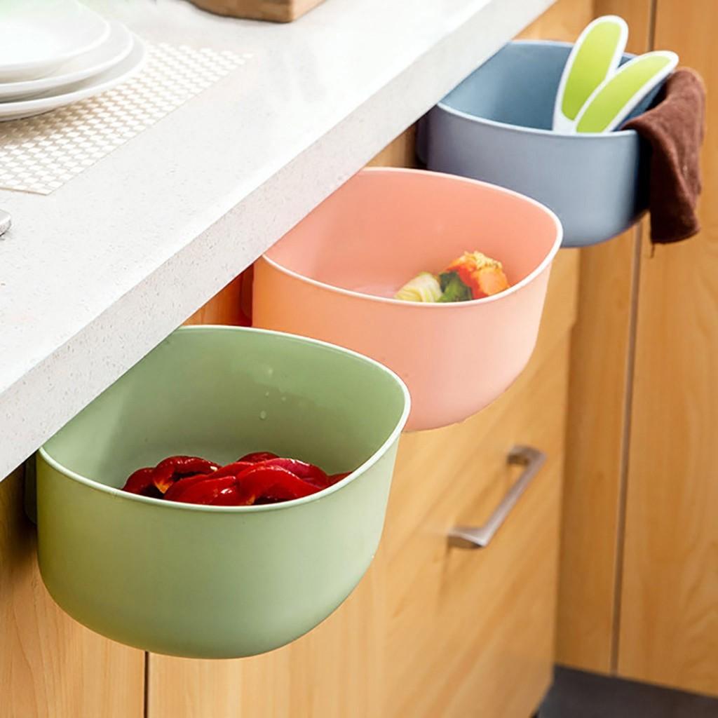 Plastic Caet Door Hanging Trash Can Waste Garbage Basket Kitchen Tool
