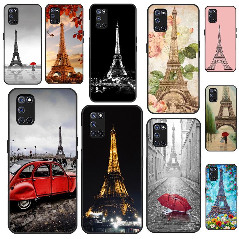 Paris Eiffel Tower Case For OPPO A74 A94 A54 A57 S A77 A76 A96 A52 A72 A91 A93 A5 A9 A31 A53 A15 A16 A17 Cover