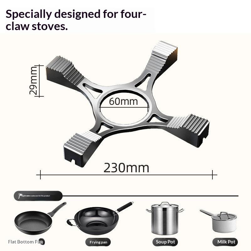 Anti-Skid Universal Gas Stove Stand 4 Claws Replacement Bracket Fits Most Stoves for Home Kitchen Pot Holder