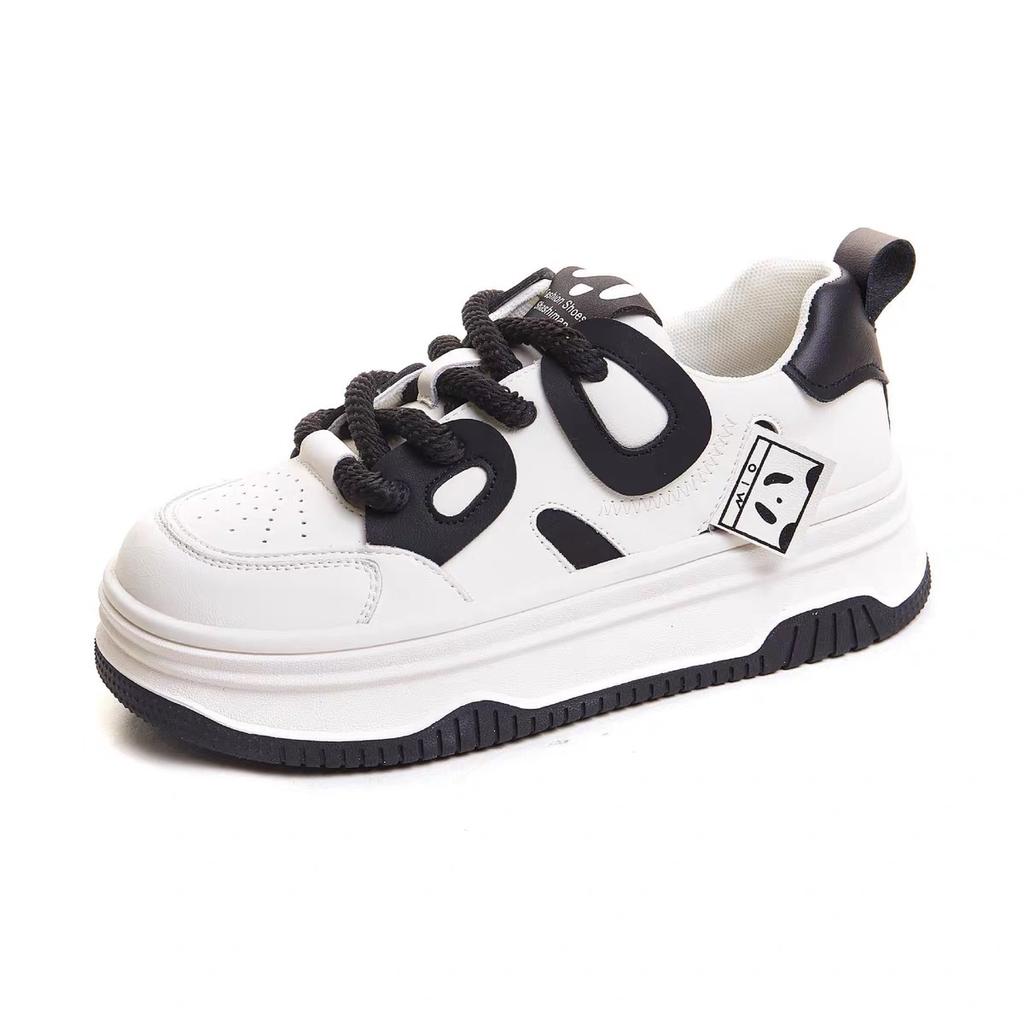 Black and White Panda Shoes Women's Shoes 2025 Spring and Autumn New Leisure Sports Versatile Thick Baseplate Shoes Women's White Shoes