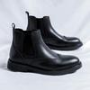 Мужские модные ботинки челси черные стильные резные броги деловые офисные туфли оригинальные кожаные ботинки джентльменские до щиколотки боты