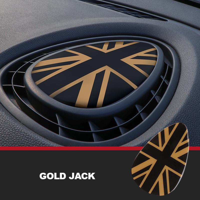 Union Jack Centre Air Outlet 3D Dedicated Cover Protect Sticker Decal For MINI COOPER F54 F55 F56 Clubman Interior Accessories