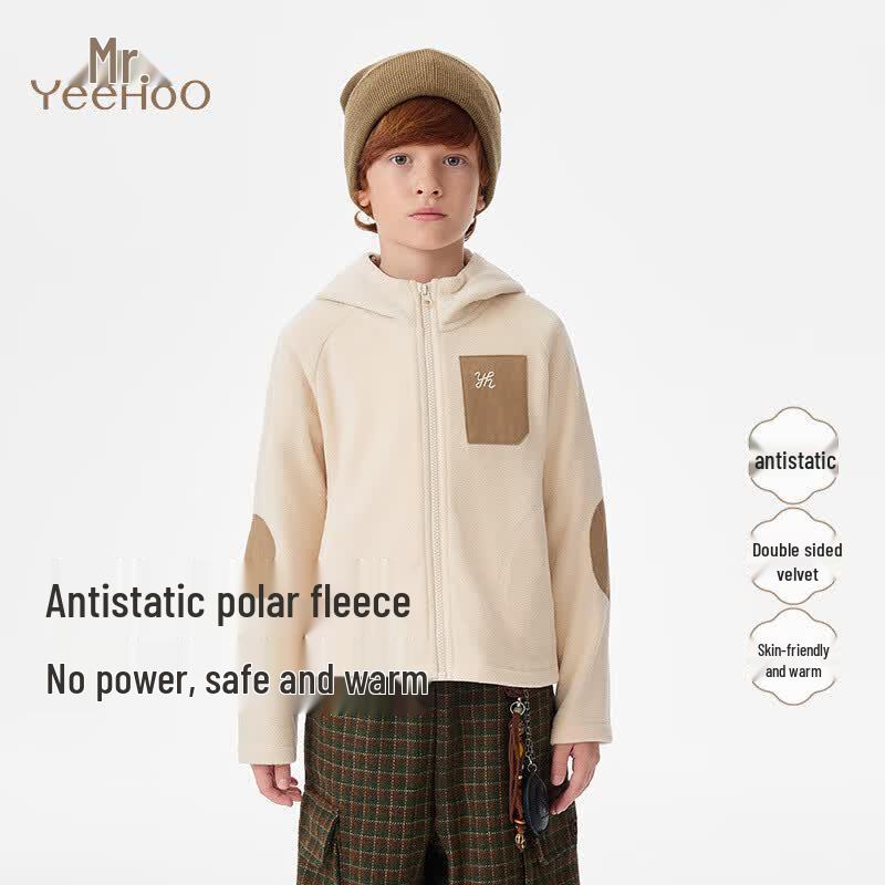 YEEHOO Boys' Hooded Color-Block Outdoor Winter Jacket