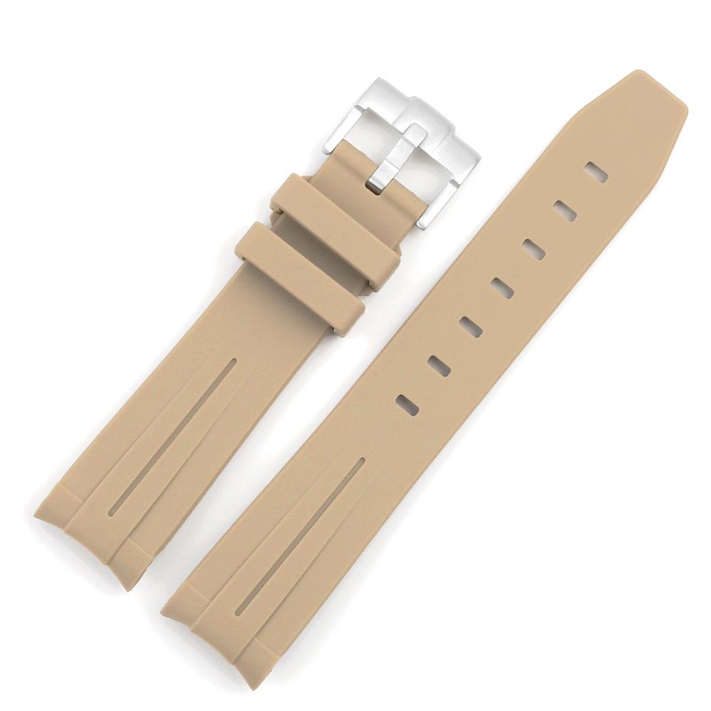 Curved Interface Rubber Watch Strap 20mm Men Women Waterproof Sports Watch Band for Moonswatch Watchband Watch Accessories