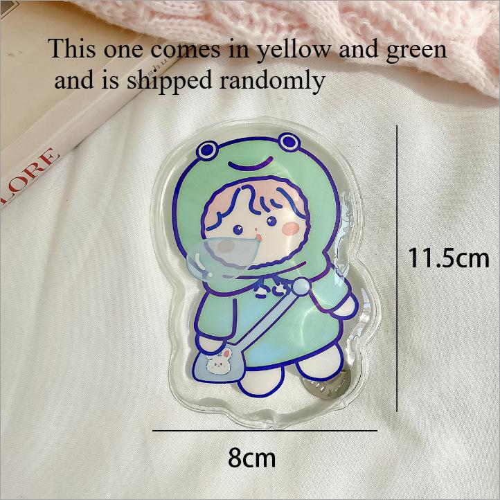 Грелка для рук Многоразовая самонагревающаяся Прозрачная с рисунком из мультфильма Сохраняет тепло Безопасная Быстро нагревающаяся грелка в виде кролика Грелки для рук