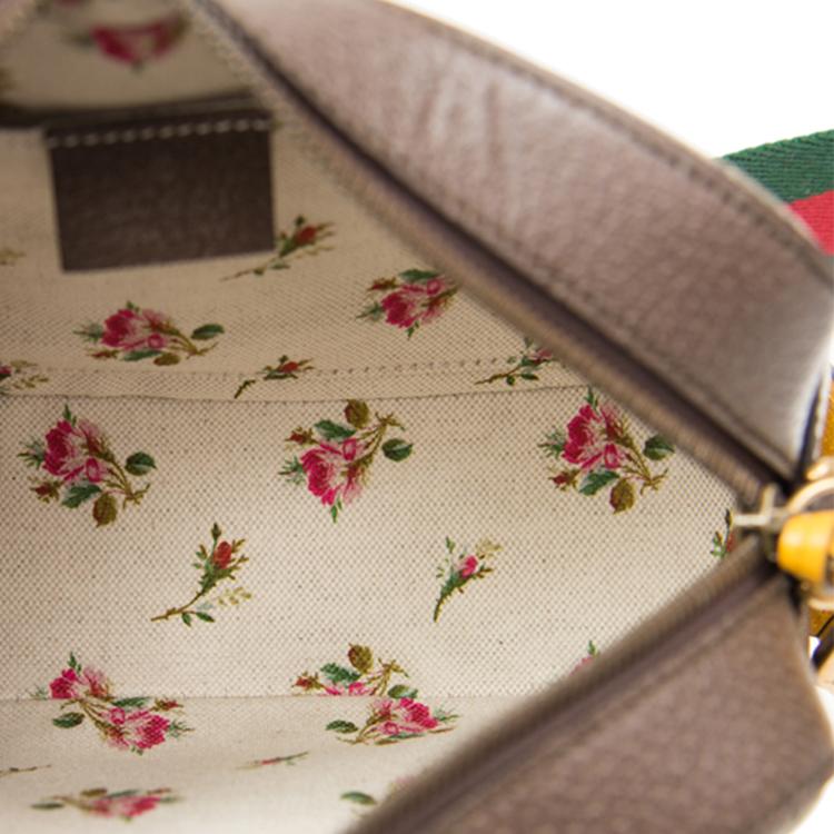 Gucci Серия Neo Vintage Логотип с золотой фольгой Металлическая голова тигра Монограмма Холст и кожа Сумка для камеры Унисекс Сумка через плечо Эбеновый коричневый 476466-K9GVT-8856