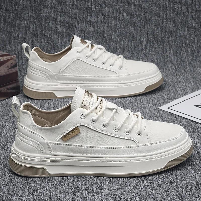 Fashion Luxury Casual Shoes Outdoor Men's Sneakers Tenis Masculino Skateboard Men Shoes Brand Genuine Leather Suede Flats Men 2024