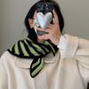 New Striped Triangle Scarf Women's Wool Knitted Scarf Korean Version Ins Outer Warm Small Scarf