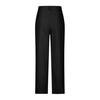 Women Summer Pants Mid-rise Button Zipper Fly Straight Leg Long Trousers with Pockets Solid Color Casual Pants