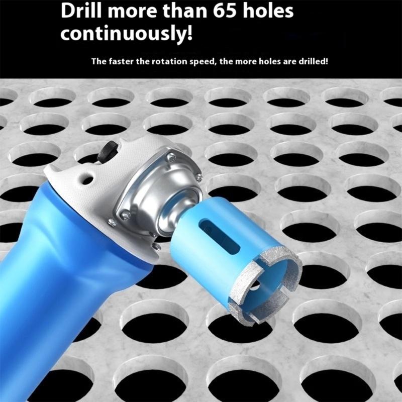 652F Thickened Diamantine Tip Grinder Hole Cutter 5 Segment Blade Design Reduced Vibration Clean Cutting for Glass Tile