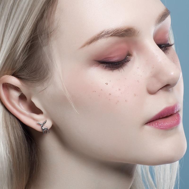 Стильные Серьги-гвоздики Sterling Color Животные Олень Модные Женские Рождественский Подарок Pendientes Aretes De Mujer Модные Гвоздики