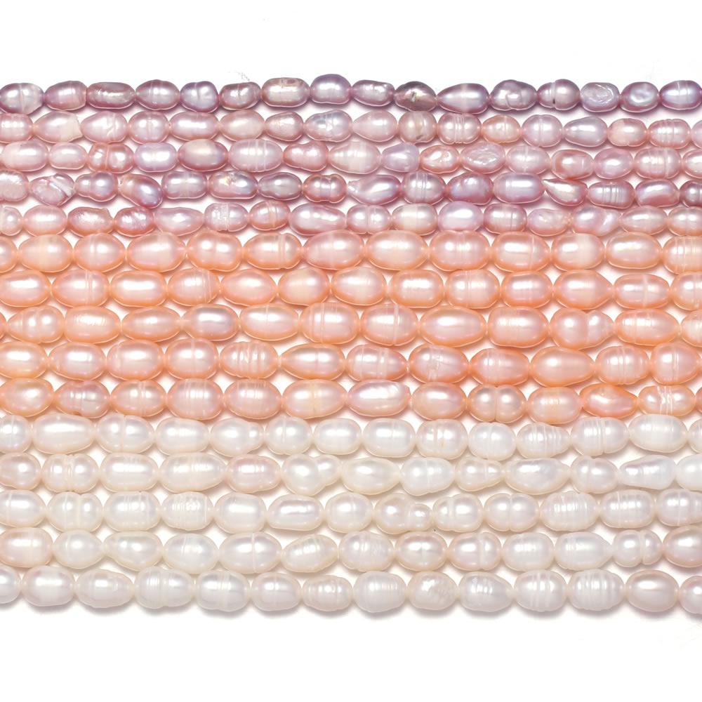 Elegant Women Punch Loose Pearl Beads 36 Cm for Necklace Earring Anklet Bracelet Jewelry Making