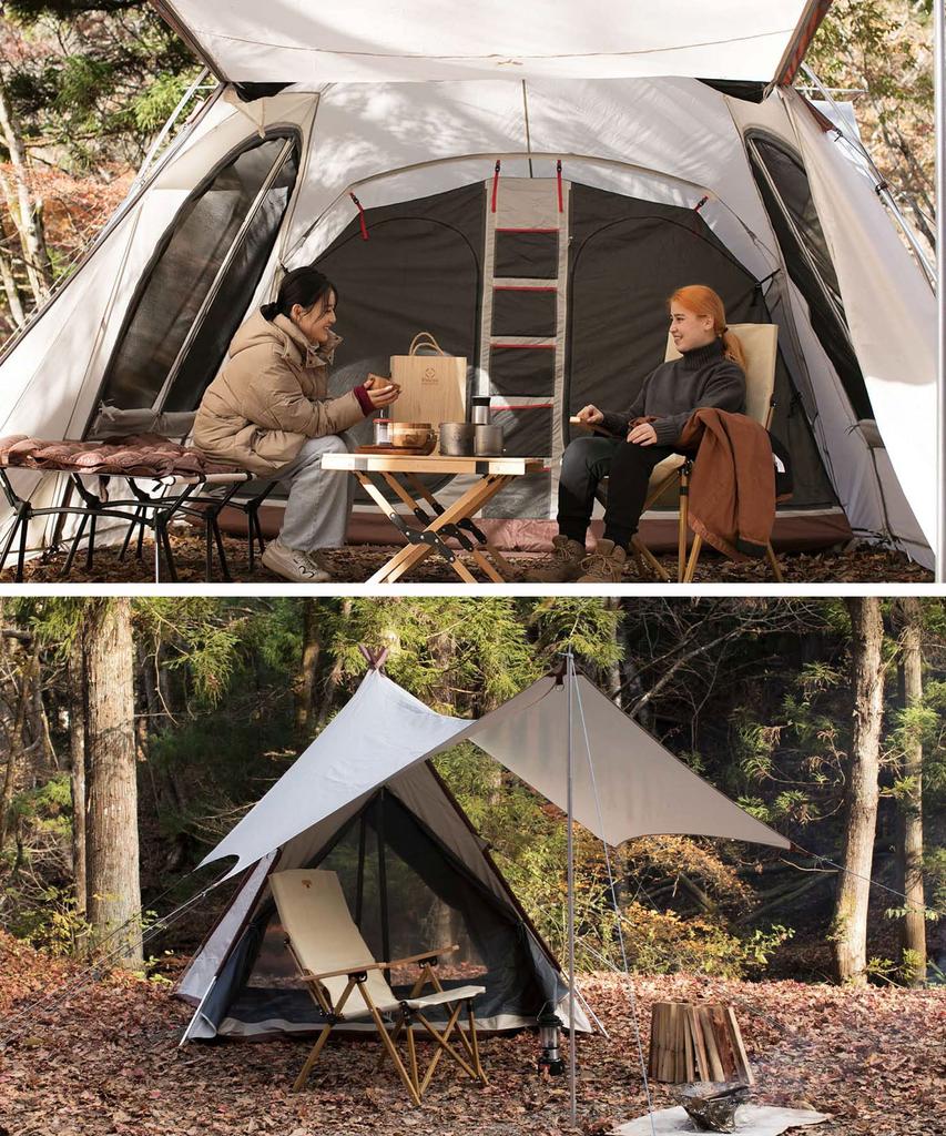 Кресло с высокой спинкой и откидывающейся спинкой из алюминия 600D Oxford с регулировкой Сумка для хранения входит в комплект Бежевый БЕСПЛАТНО S'more 4-уровневый