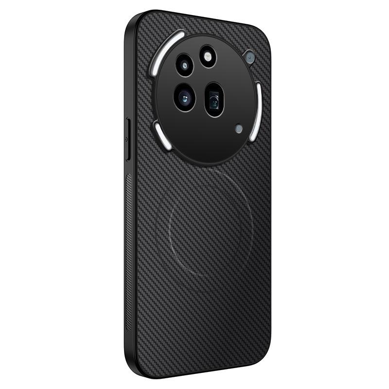 Применимый Чехол Nothing Phone 3APro Роскошный Магнитный Защитный Чехол из Кожи с Текстурой Волокна