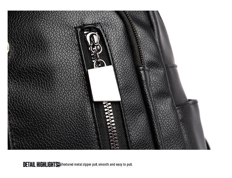 Рюкзак из искусственной кожи большой вместимости с текстурой для женщин – Повседневный и стильный женский рюкзак