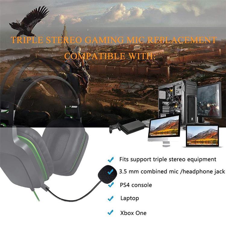 ZJ033MR-03 19см 4-уровневый штырь 3,5 мм Прямой штекер Игровая гарнитура Звуковая карта Микрофон для стриминга
