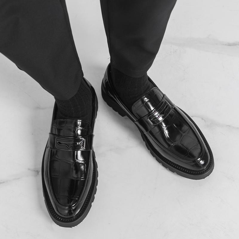 Мужская обувь для dress code Деловая Формальная Кожаная Обувь Мужская Высокое Качество Вечеринка Свадьба Броги Социальная Кожаная Обувь Для Мужчин Платформа