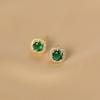 Emerald Green Retro Diamond Square Earrings - 2024 Trendy Versatile Ear Clips for Women