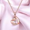 18K Rose Gold Plated Necklace for Women and Girls | Love Pendant for Women | Valentine Special Heart Necklace Chain Pendant