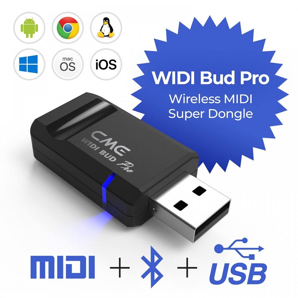 CME WIDI Bud Pro - Bluetooth MIDI-интерфейс для iOS, macOS, Windows, Android, ChromeOS, Linux - Подключи, сопряги и играй - Драйверы не требуются - 3 мс Ультра-низкая задержка
