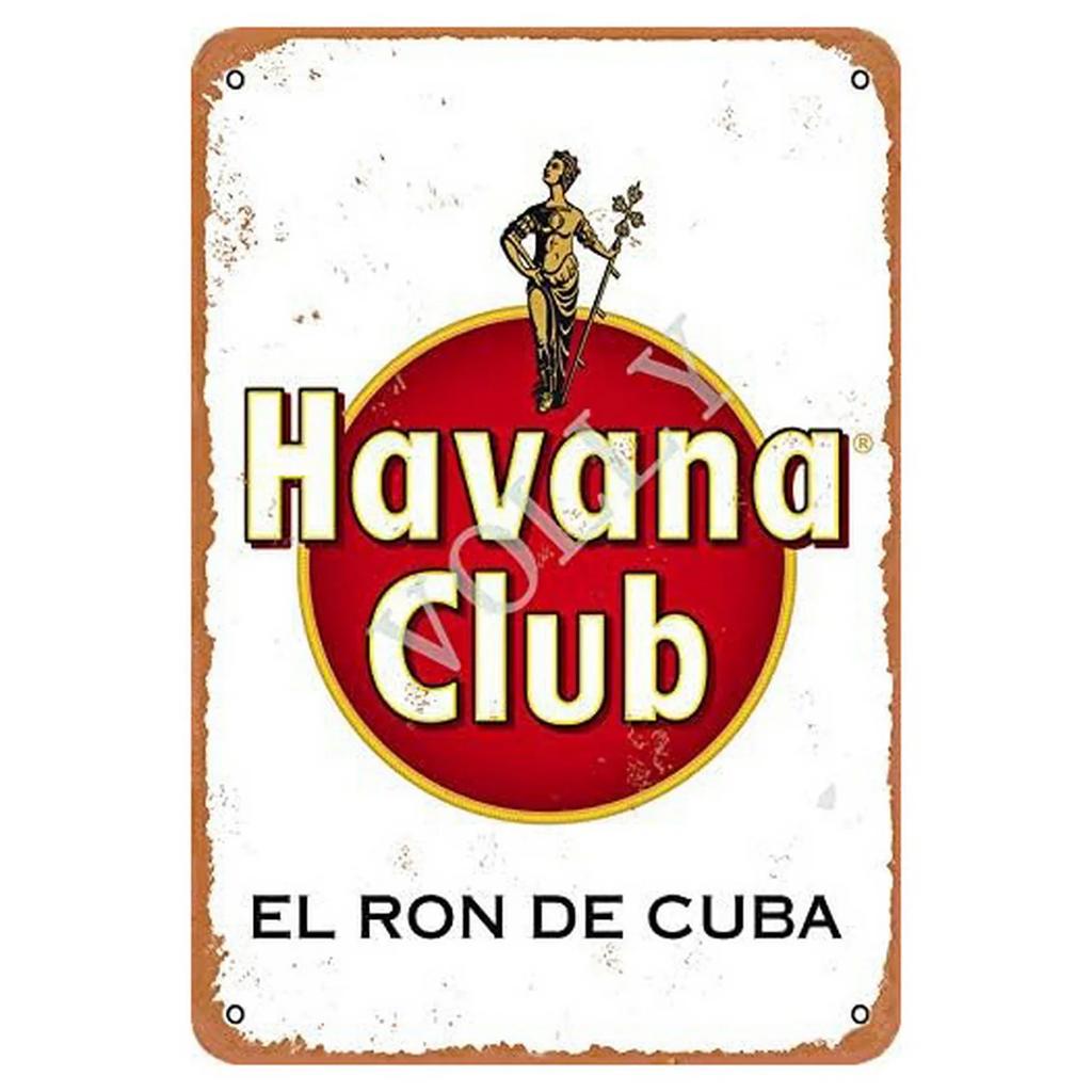 Металлические таблички Havana Club, настенное украшение, винтажные художественные постеры, железная живопись для мужской пещеры, дома, кафе, сада, клуба, бара, паба