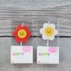 New Single Korean Style Small Fresh Yellow Smiling Face Sunflower Birthday Party PVC Boxed Candle