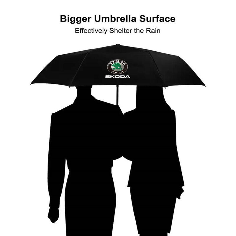 Car Fully Automatic Umbrella Thick UV Resistant Umbrella For Skoda octavia 3 2 superb 3 kodiaq Fabia Kamiq Karoq Car Accessories acq532