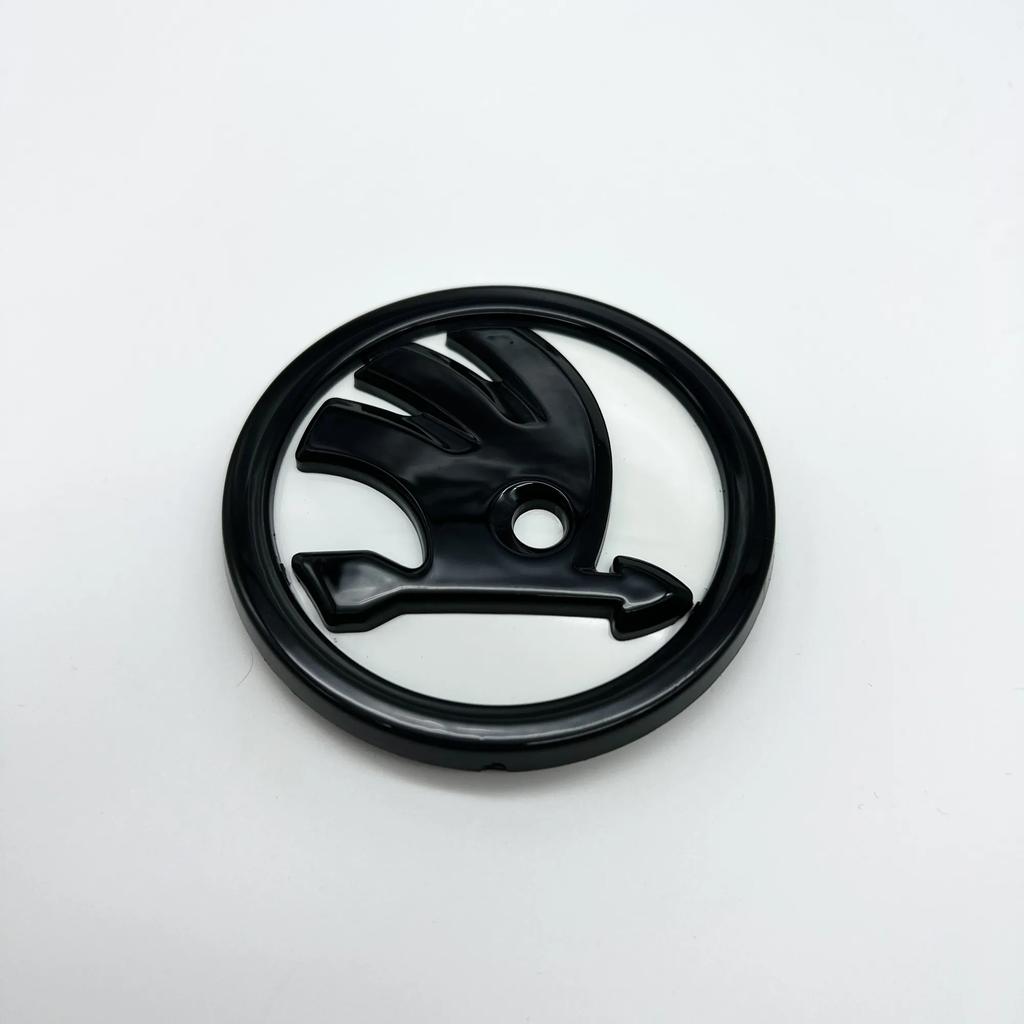 Car Sticker 2025 New 80/90/100mm 3D logo Car Front Bonnet Grill Rear Trunk Emblem Badge Sticker For Skoda Fabia Rapid Superb Oct