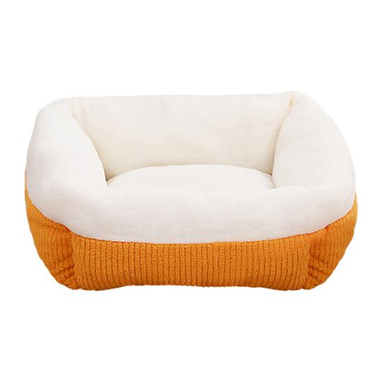 Ортопедический диван-кровать для собаки Пушистая успокаивающая кровать для кошки с приподнятыми бортиками Нескользящее дно Моющаяся теплая лежанка для питомца для маленьких и средних собак и кошек