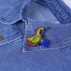 Blucome Cartoon Acrylic Hummingbird Brooches Pin Sweater Bag Suit Collar Clip Unique Design Jewelry For Women Girls Brooch Gift